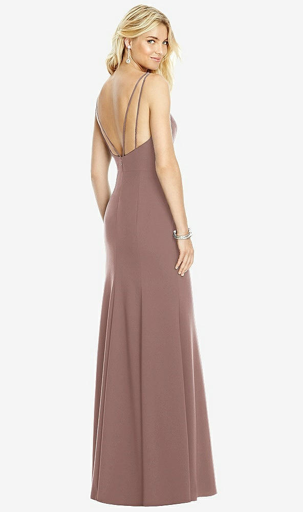 【STYLE: 6758】Bateau Neck Open-Back Trumpet Gown【COLOR: Sienna】