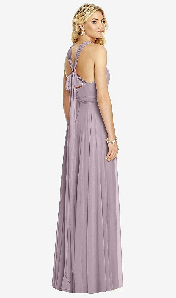 【NEW】【STYLE: 6760】クロス ストラップ オープンバック ホルター マキシ ドレス【COLOR: Lilac Dusk】【SIZE: 00-30W】