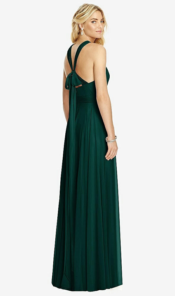【STYLE: 6760】Cross Strap Open-Back Halter Maxi Dress【COLOR: Evergreen】