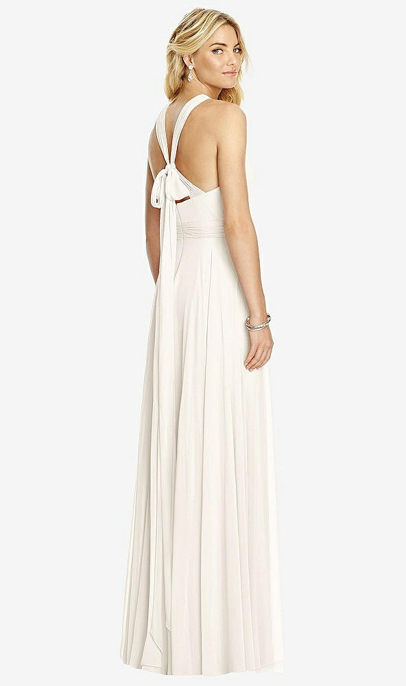 【STYLE: 6760】Cross Strap Open-Back Halter Maxi Dress【COLOR: Ivory】