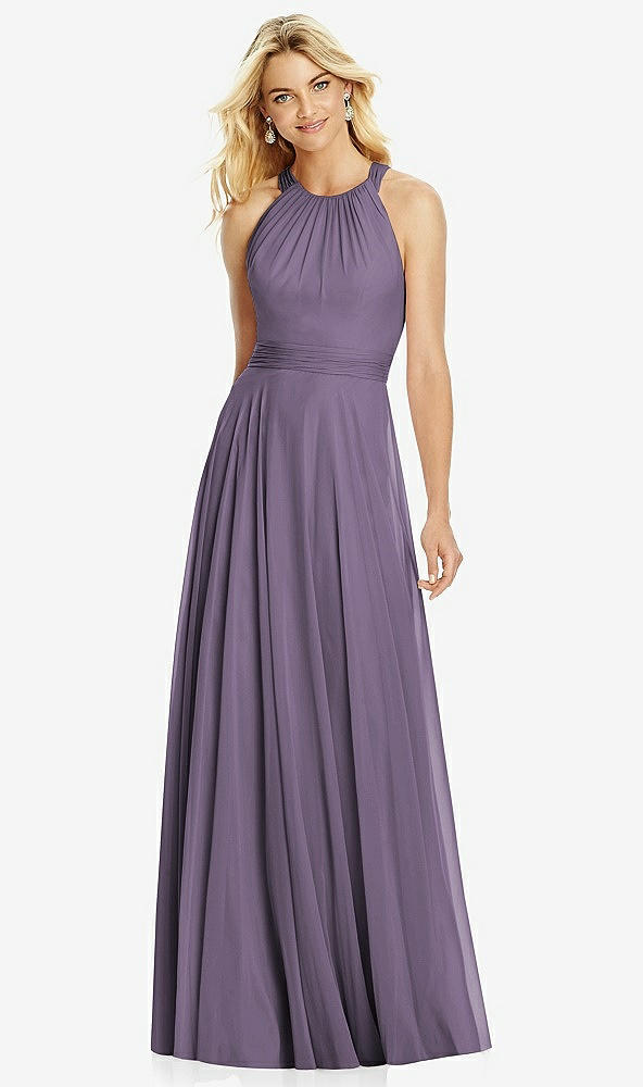 【NEW】【STYLE: 6760】クロス ストラップ オープンバック ホルター マキシ ドレス【COLOR: Lavender】【SIZE: 00-30W】