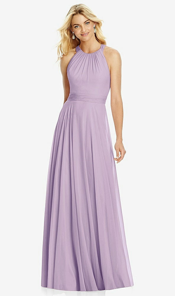 【NEW】【STYLE: 6760】クロス ストラップ オープンバック ホルター マキシ ドレス【COLOR: Pale Purple】【SIZE: 00-30W】