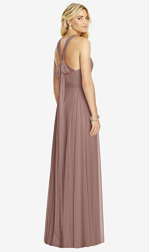 【STYLE: 6760】Cross Strap Open-Back Halter Maxi Dress【COLOR: Sienna】