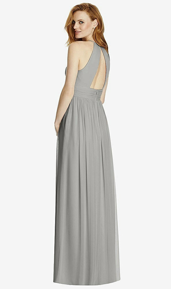 【NEW】【STYLE: 4511】カットアウト オープンバック Shirred Halter Maxi ドレス【COLOR: Chelsea Gray】【SIZE: 00-30W】