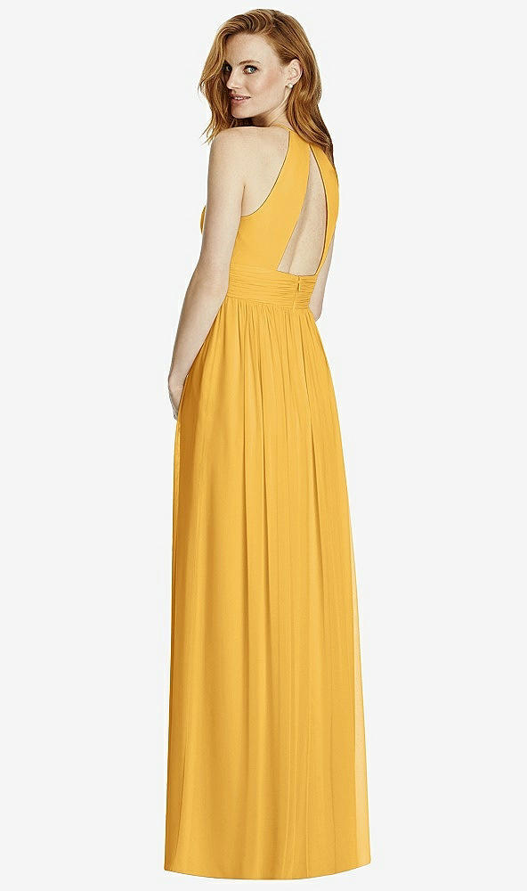 【NEW】【STYLE: 4511】カットアウト オープンバック Shirred Halter Maxi ドレス【COLOR: NYC Yellow】【SIZE: 00-30W】