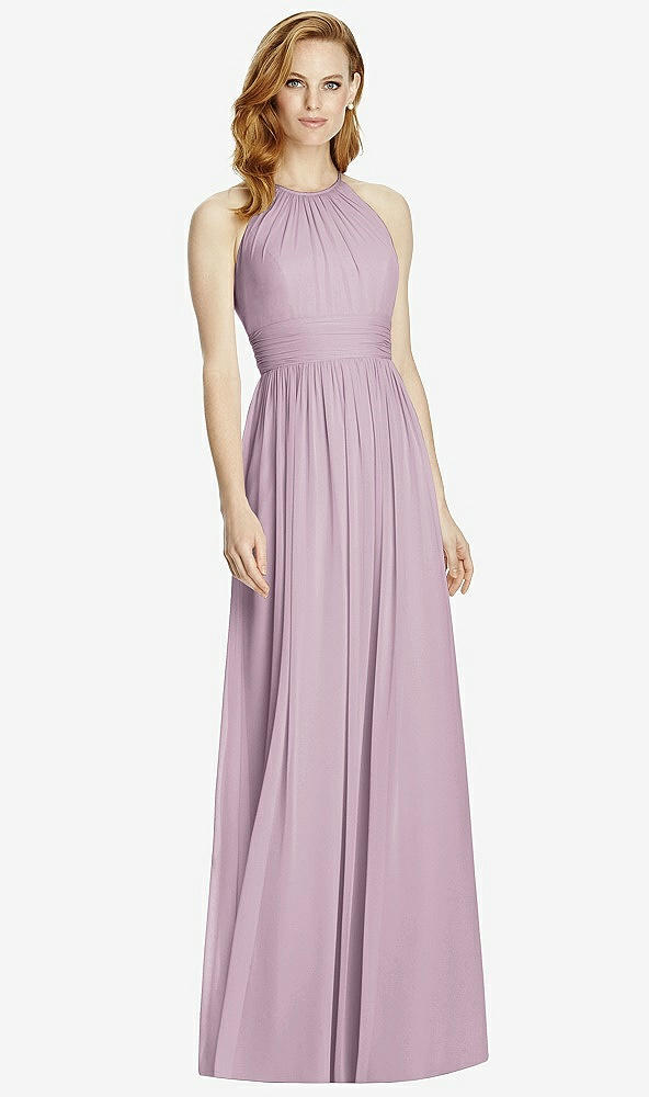 【NEW】【STYLE: 4511】カットアウト オープンバック Shirred Halter Maxi ドレス【COLOR: Suede Rose】【SIZE: 00-30W】