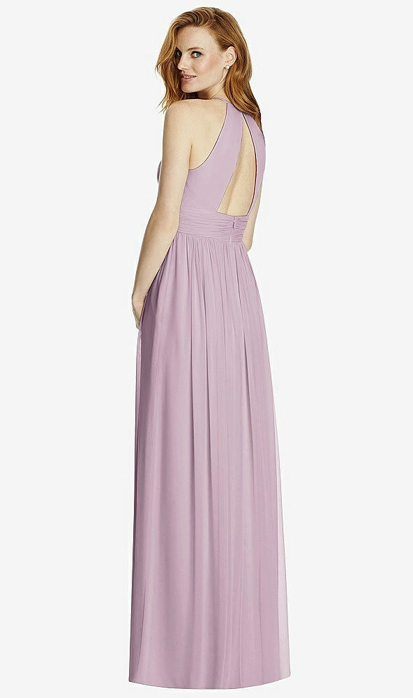 【NEW】【STYLE: 4511】カットアウト オープンバック Shirred Halter Maxi ドレス【COLOR: Suede Rose】【SIZE: 00-30W】