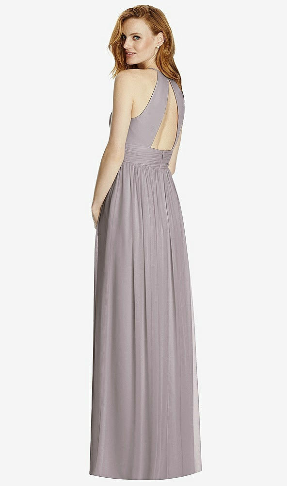 【NEW】【STYLE: 4511】カットアウト オープンバック Shirred Halter Maxi ドレス【COLOR: Cashmere Gray】【SIZE: 00-30W】