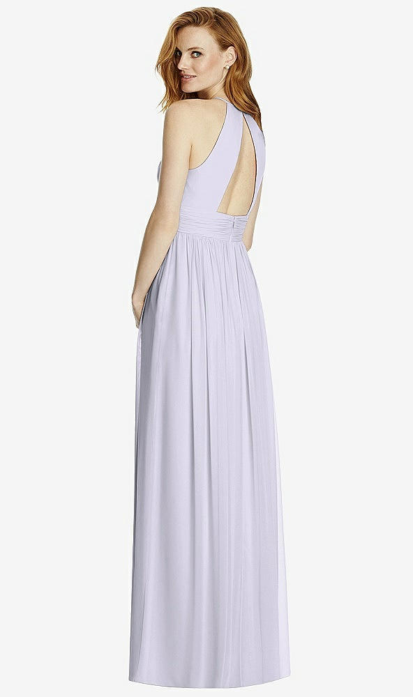 【NEW】【STYLE: 4511】カットアウト オープンバック Shirred Halter Maxi ドレス【COLOR: Silver Dove】【SIZE: 00-30W】