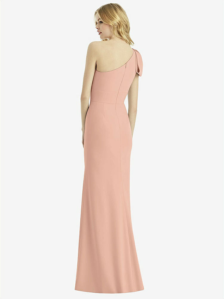 【NEW】【STYLE: 6769】弓 ワンショルダー トランペット ガウン【COLOR: Pale Peach】【SIZE: 00-30W】