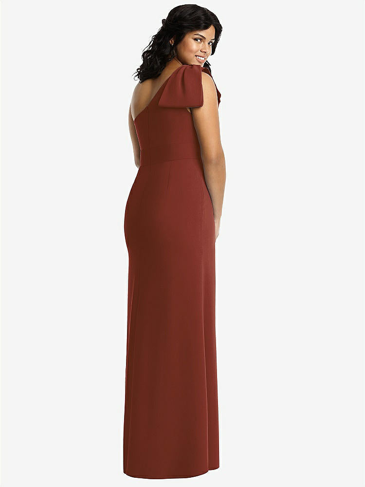 【NEW】【STYLE: 6769】弓 ワンショルダー トランペット ガウン【COLOR: Auburn Moon】【SIZE: 00-30W】