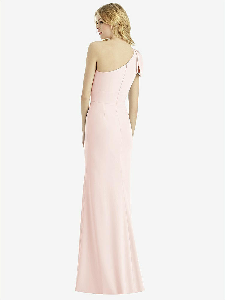 【NEW】【STYLE: 6769】弓 ワンショルダー トランペット ガウン【COLOR: Blush】【SIZE: 00-30W】
