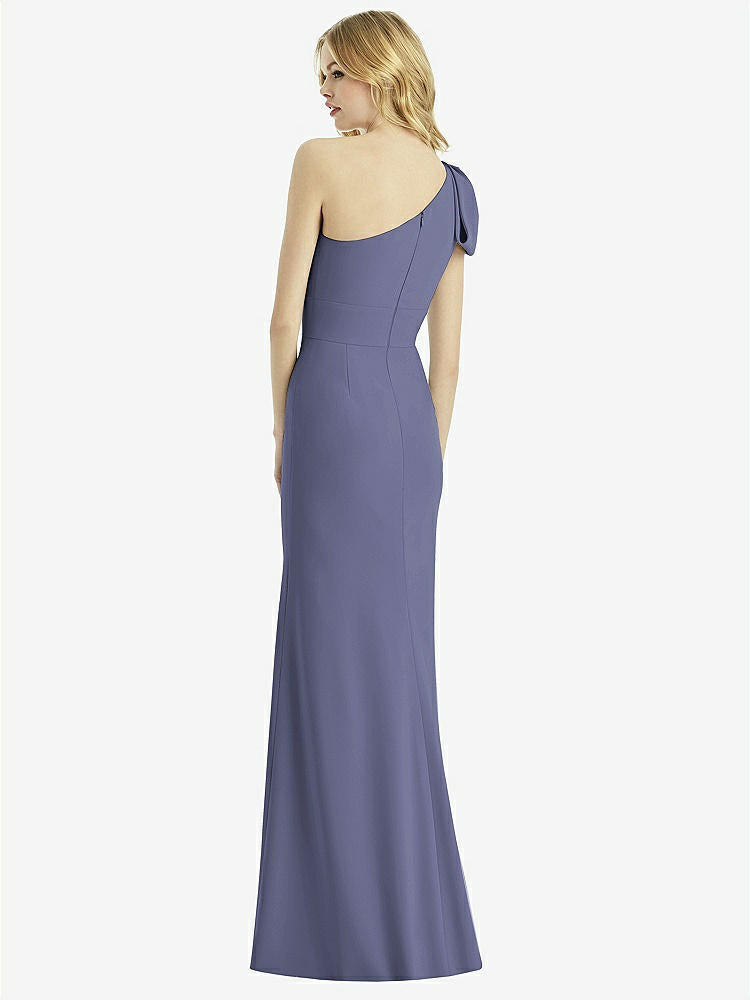 【NEW】【STYLE: 6769】弓 ワンショルダー トランペット ガウン【COLOR: French Blue】【SIZE: 00-30W】