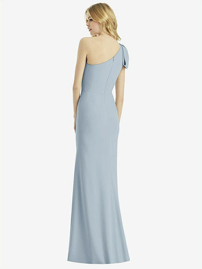 【NEW】【STYLE: 6769】弓 ワンショルダー トランペット ガウン【COLOR: Mist】【SIZE: 00-30W】