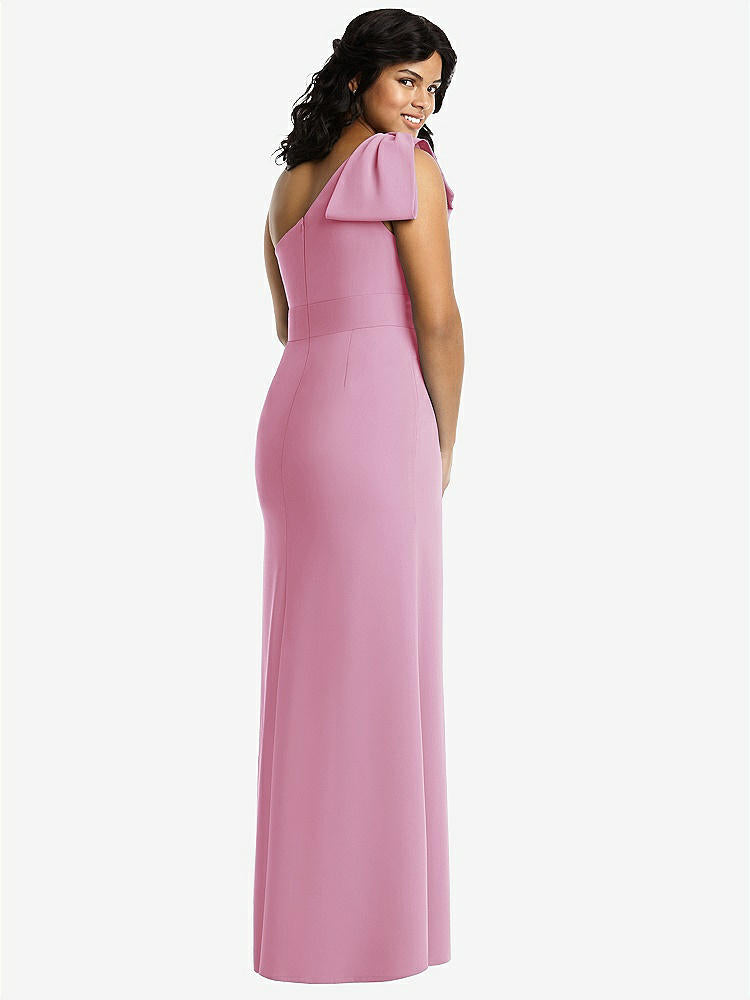 【NEW】【STYLE: 6769】弓 ワンショルダー トランペット ガウン【COLOR: Powder Pink】【SIZE: 00-30W】