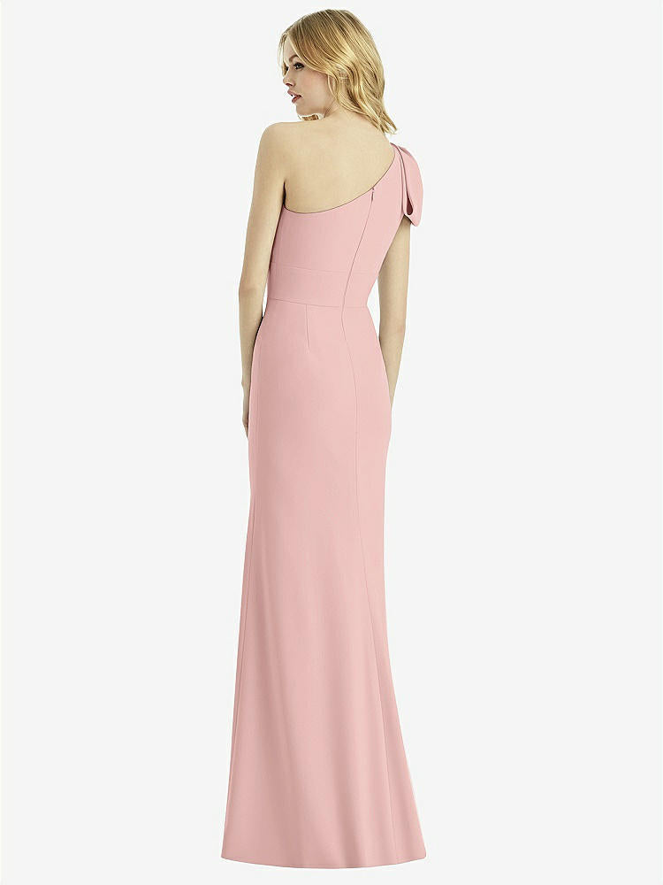 【NEW】【STYLE: 6769】弓 ワンショルダー トランペット ガウン【COLOR: Rose - PANTONE Rose Quartz】【SIZE: 00-30W】