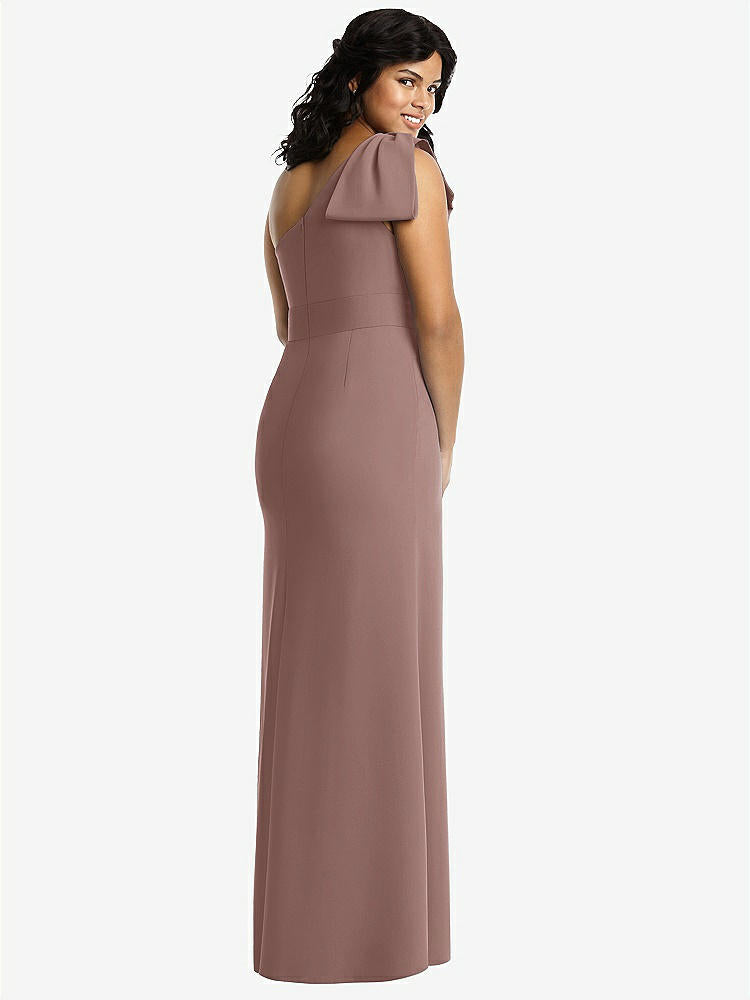 【STYLE: 6769】Bowed One-Shoulder Trumpet Gown【COLOR: Sienna】