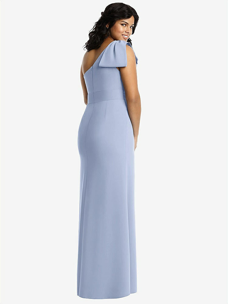 【NEW】【STYLE: 6769】弓 ワンショルダー トランペット ガウン【COLOR: Sky Blue】【SIZE: 00-30W】