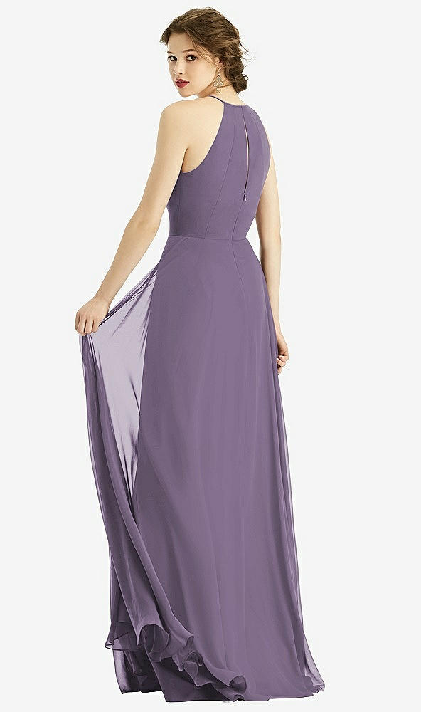 【NEW】【STYLE: 1502】キーホール ホルター シフォン マキシ ドレス【COLOR: Lavender】【SIZE: 00-30W】