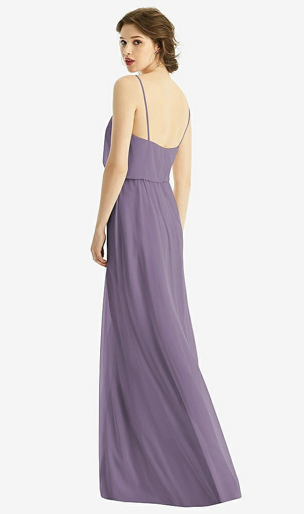 【NEW】【STYLE: 1505】Vネック ブルーソン ボディス シフォン マキシ ドレス【COLOR: Lavender】【SIZE: 00-30W】