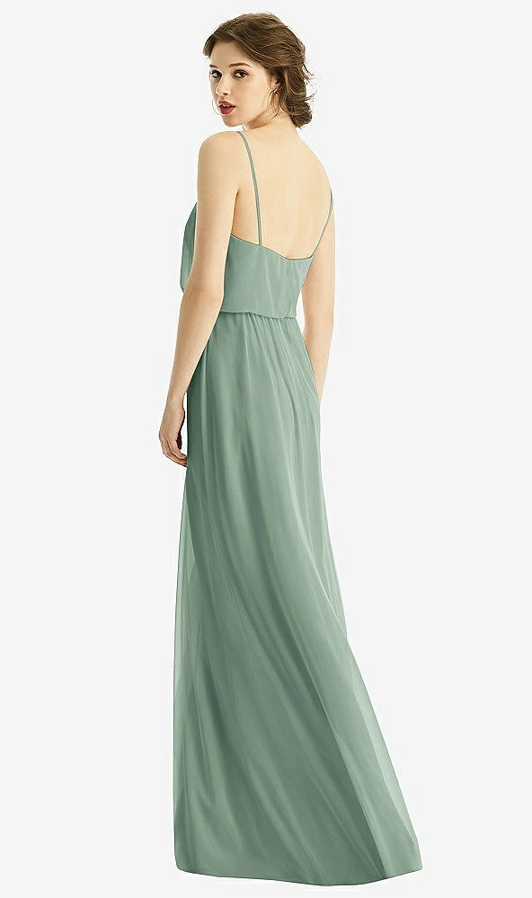 【STYLE: 1505】V-Neck Blouson Bodice Chiffon Maxi Dress【COLOR: Seagrass】