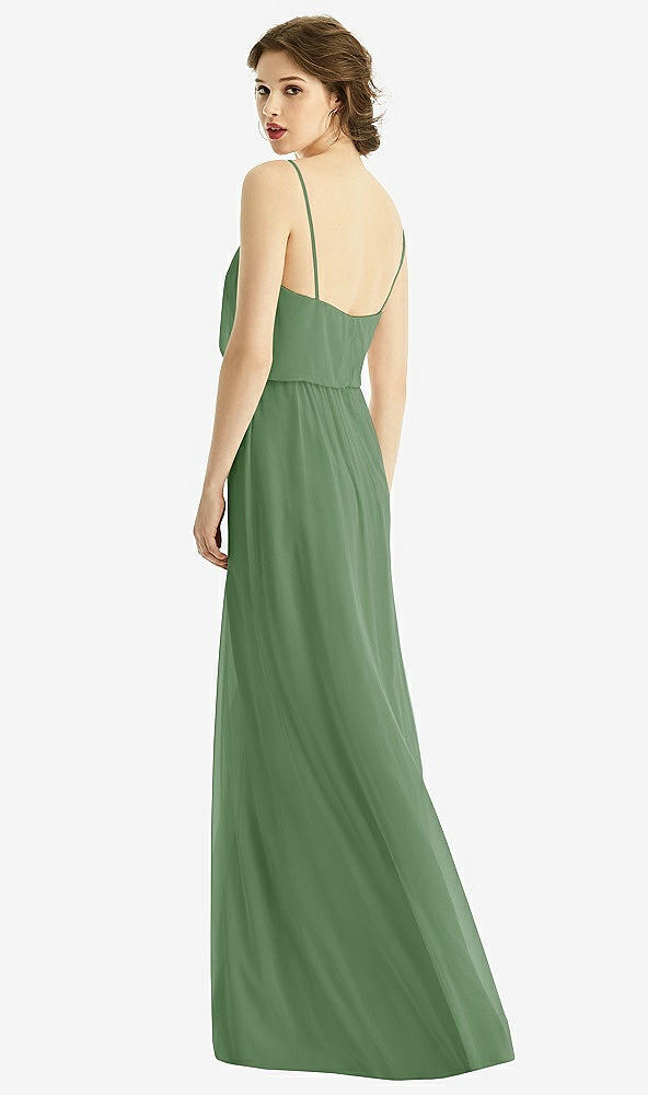 【STYLE: 1505】V-Neck Blouson Bodice Chiffon Maxi Dress【COLOR: Vineyard Green】