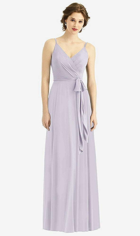【STYLE: 1511】Draped Wrap Chiffon Maxi Dress with Sash【COLOR: Moondance】
