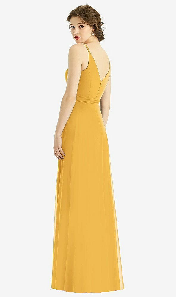【NEW】【STYLE: 1511】ドレープ ラップ シフォン マキシ ドレス サッシ【COLOR: NYC Yellow】【SIZE: 00-30W】