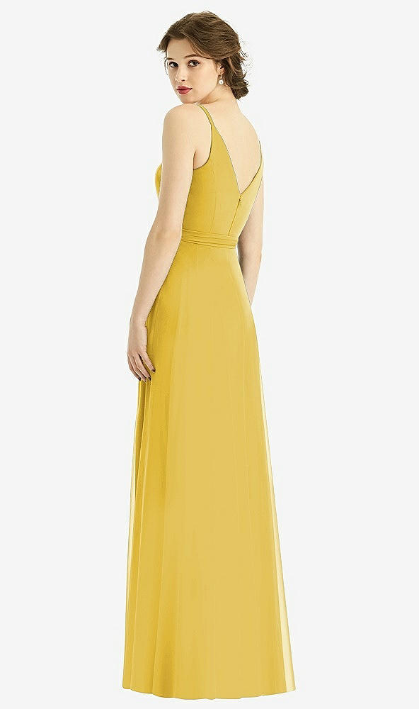 【NEW】【STYLE: 1511】ドレープ ラップ シフォン マキシ ドレス サッシ【COLOR: Marigold】【SIZE: 00-30W】