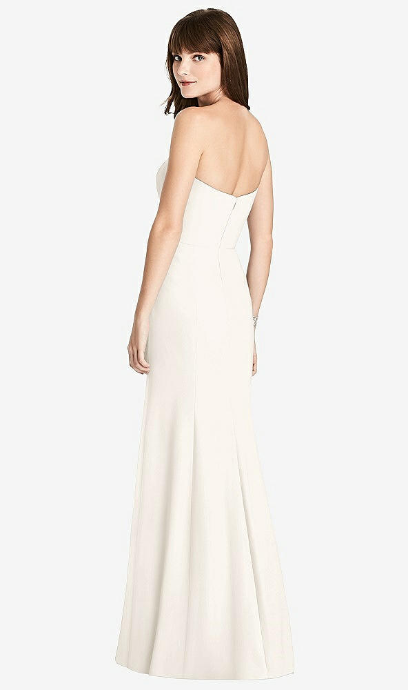 【STYLE: 6775】Strapless Crepe Trumpet Gown with Front Slit【COLOR: Ivory】