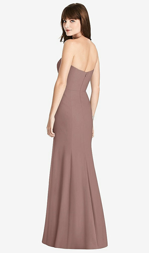【STYLE: 6775】Strapless Crepe Trumpet Gown with Front Slit【COLOR: Sienna】