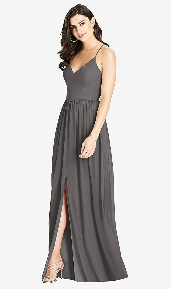【STYLE: 3019】Criss Cross Strap Backless Maxi Dress【COLOR: Caviar Gray】