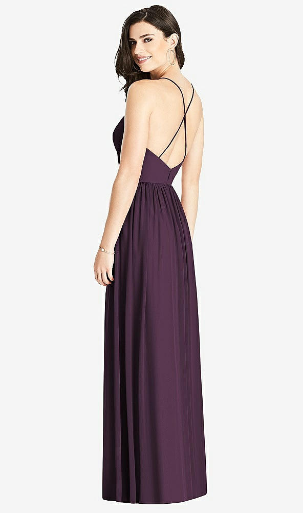 【NEW】【STYLE: 3019】クロス クロス ストラップ バックレス マキシ ドレス【COLOR: Aubergine】【SIZE: 00-30W】