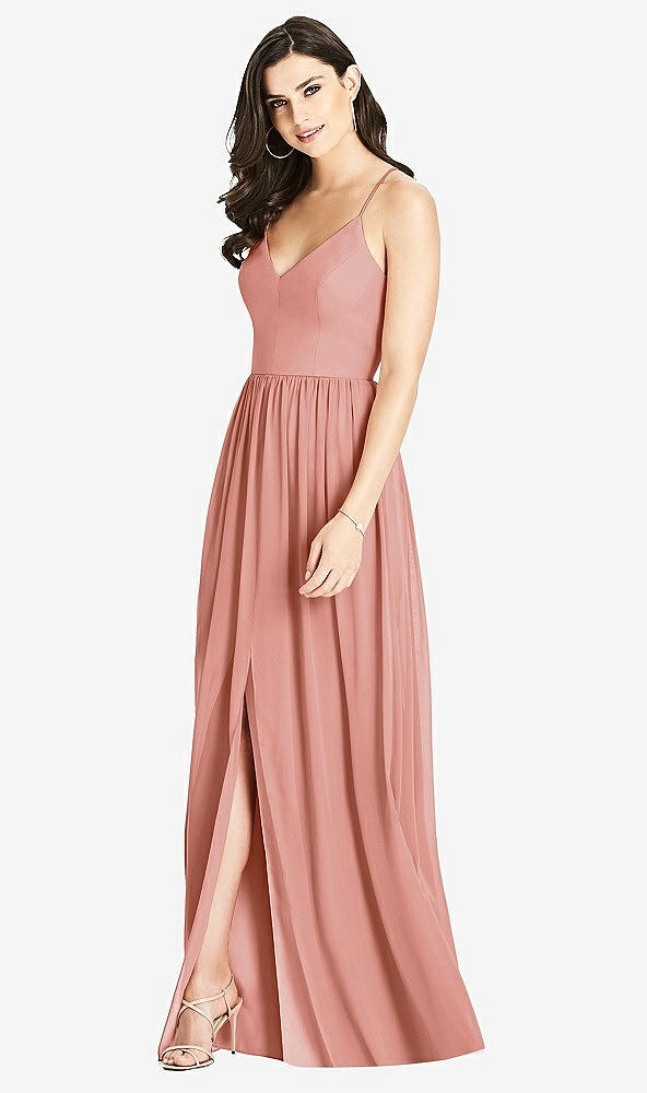 【STYLE: 3019】Criss Cross Strap Backless Maxi Dress【COLOR: Desert Rose】