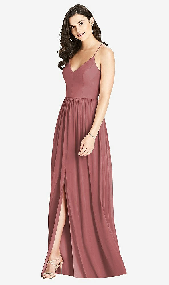 【STYLE: 3019】Criss Cross Strap Backless Maxi Dress【COLOR: English Rose】