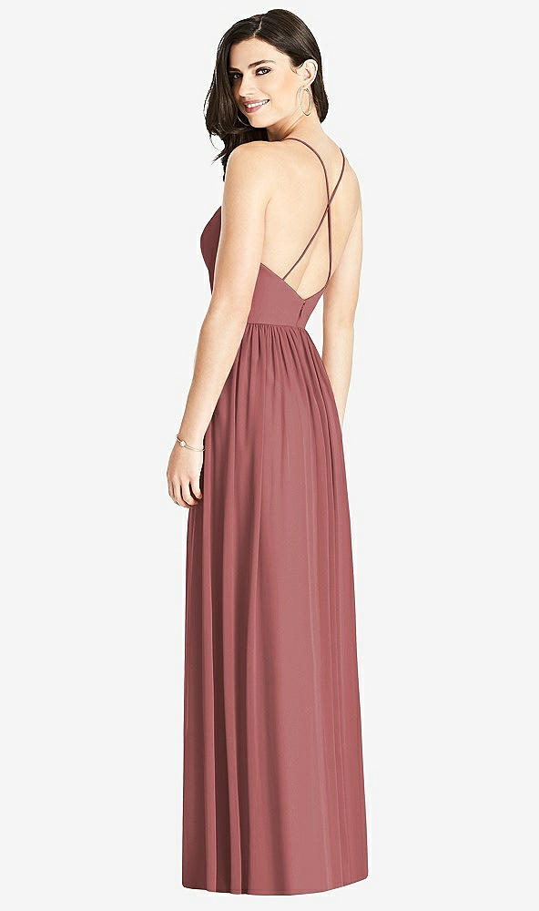 【STYLE: 3019】Criss Cross Strap Backless Maxi Dress【COLOR: English Rose】
