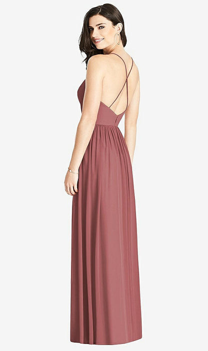 【STYLE: 3019】Criss Cross Strap Backless Maxi Dress【COLOR: English Rose】
