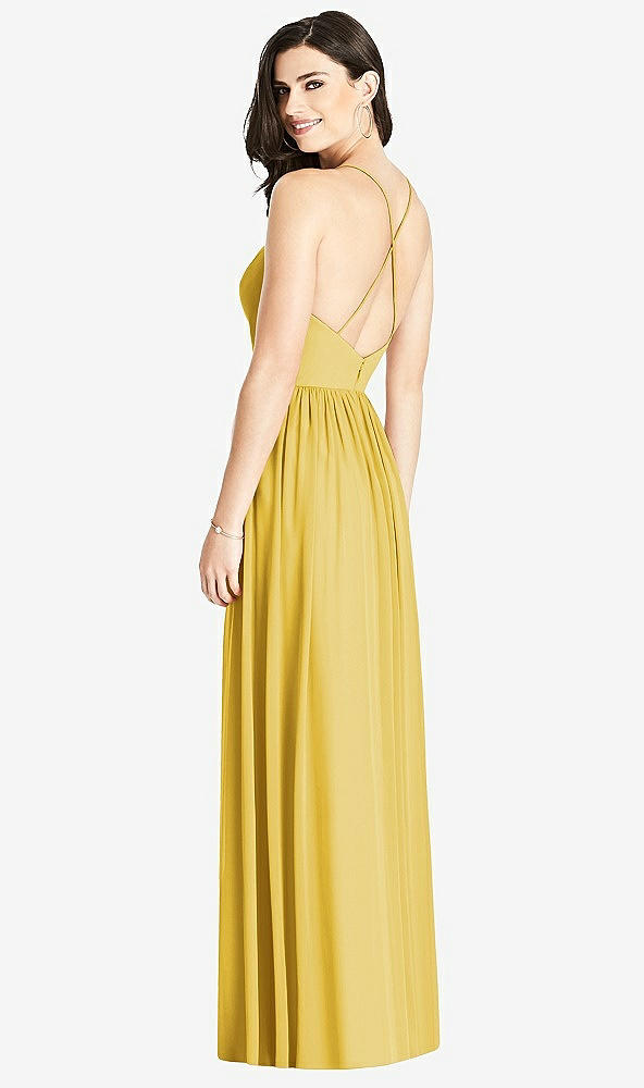 【STYLE: 3019】Criss Cross Strap Backless Maxi Dress【COLOR: Marigold】
