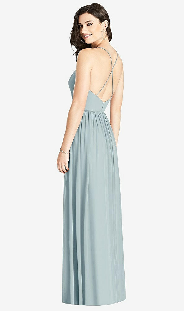 【NEW】【STYLE: 3019】クロス クロス ストラップ バックレス マキシ ドレス【COLOR: Morning Sky】【SIZE: 00-30W】