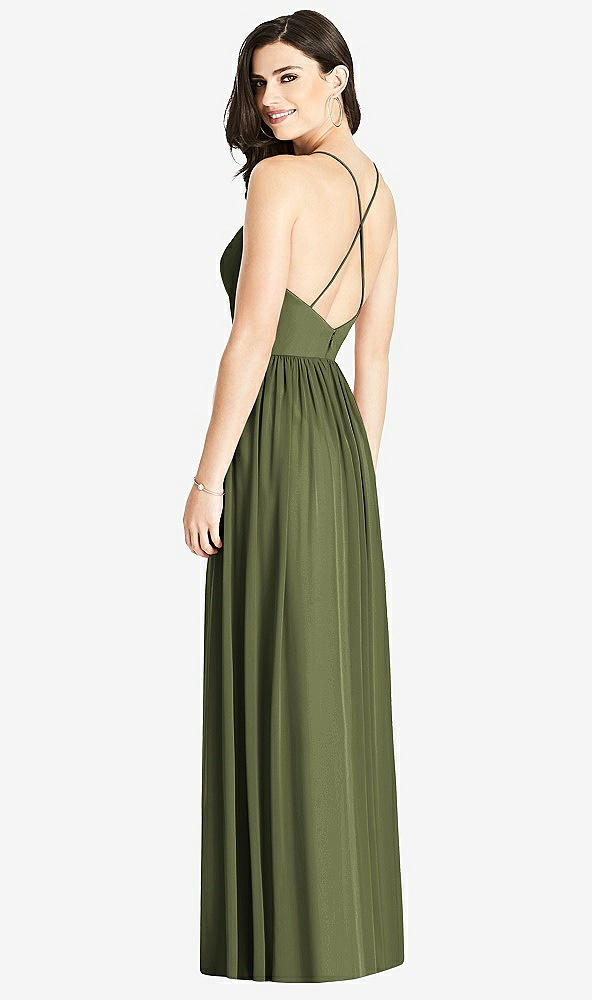 【STYLE: 3019】Criss Cross Strap Backless Maxi Dress【COLOR: Olive Green】
