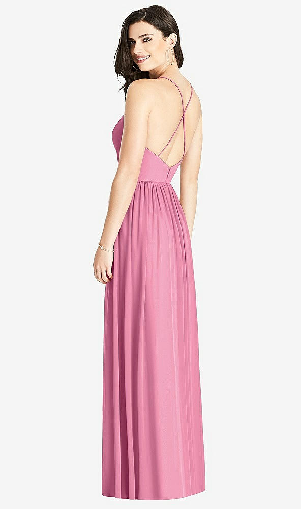 【STYLE: 3019】Criss Cross Strap Backless Maxi Dress【COLOR: Orchid Pink】