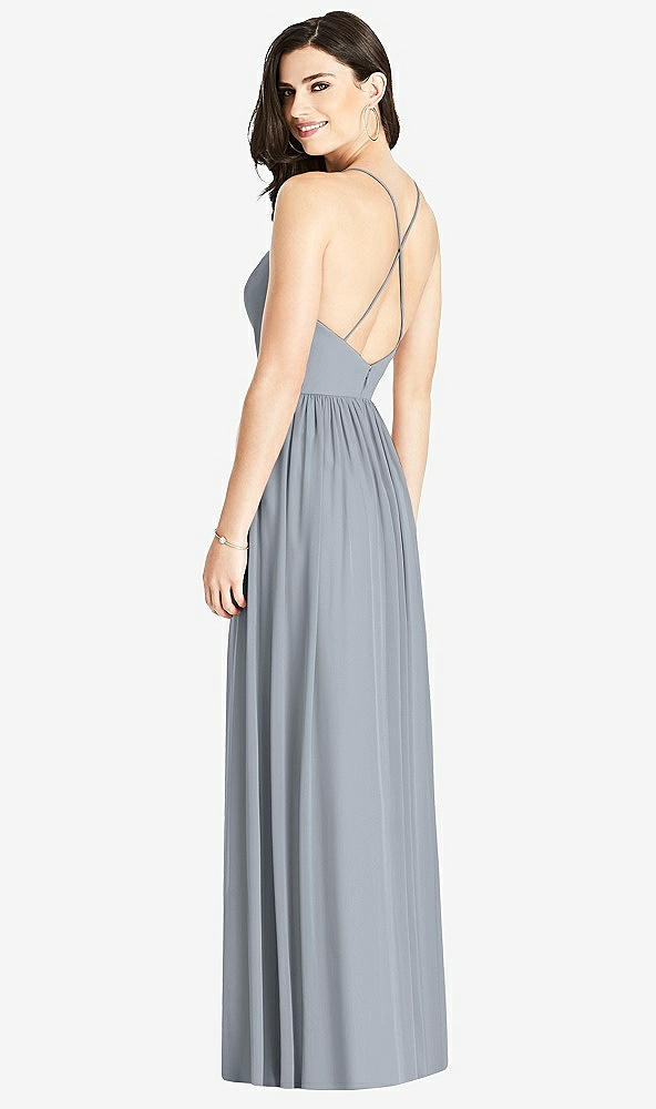 【STYLE: 3019】Criss Cross Strap Backless Maxi Dress【COLOR: Platinum】