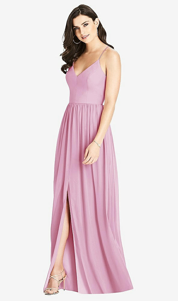 【STYLE: 3019】Criss Cross Strap Backless Maxi Dress【COLOR: Powder Pink】