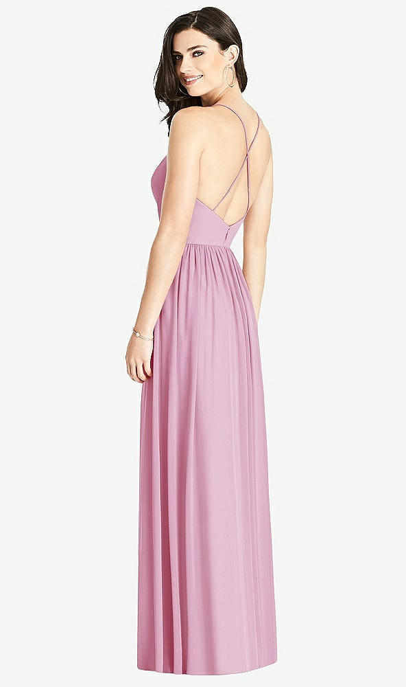 【STYLE: 3019】Criss Cross Strap Backless Maxi Dress【COLOR: Powder Pink】