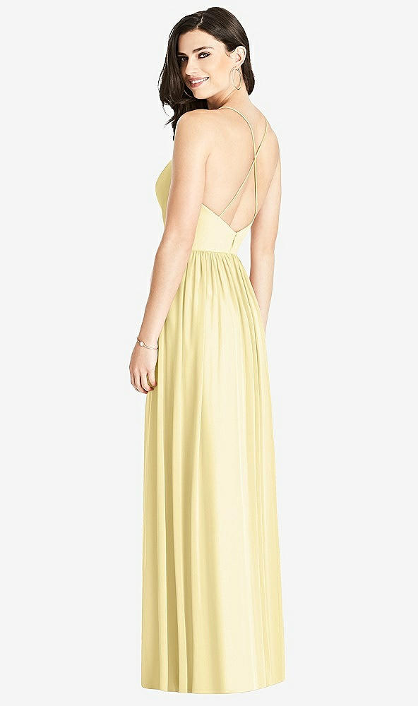 【STYLE: 3019】Criss Cross Strap Backless Maxi Dress【COLOR: Pale Yellow】