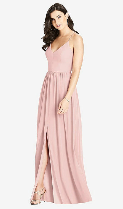 【STYLE: 3019】Criss Cross Strap Backless Maxi Dress【COLOR: Rose - PANTONE Rose Quartz】