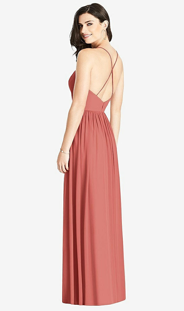 【STYLE: 3019】Criss Cross Strap Backless Maxi Dress【COLOR: Coral Pink】