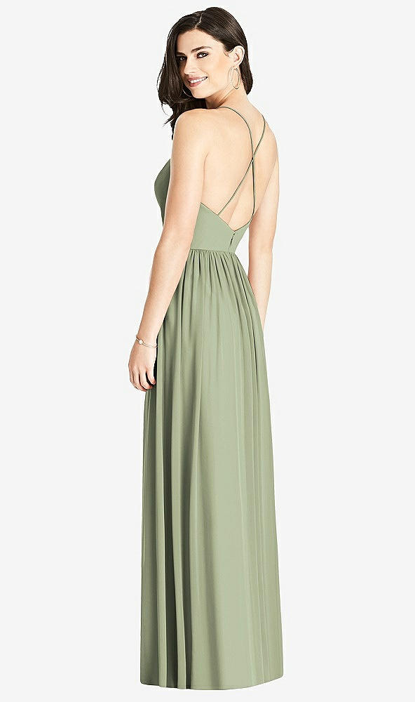 【STYLE: 3019】Criss Cross Strap Backless Maxi Dress【COLOR: Sage】