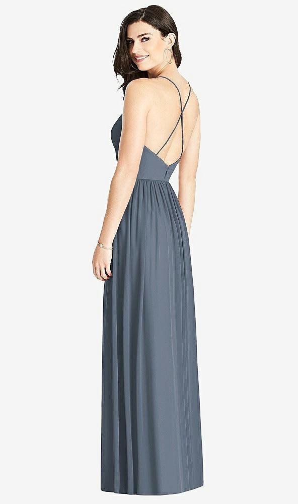 【STYLE: 3019】Criss Cross Strap Backless Maxi Dress【COLOR: Silverstone】