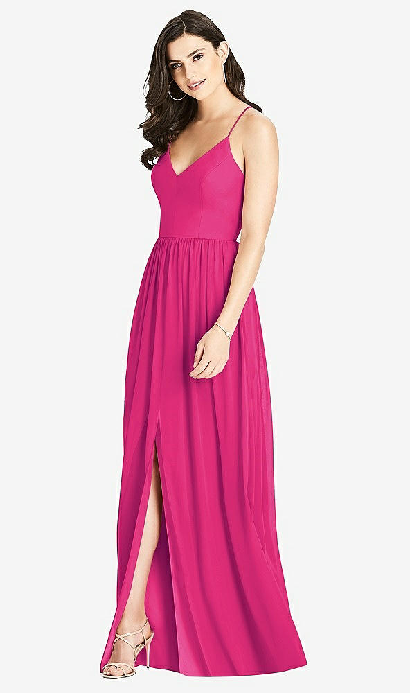 【STYLE: 3019】Criss Cross Strap Backless Maxi Dress【COLOR: Think Pink】